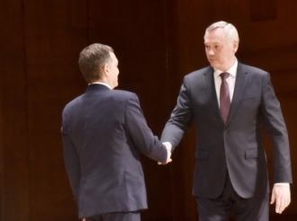 Губернатор поздравил Максима Кудрявцева со вступлением в должность мэра Новосибирска