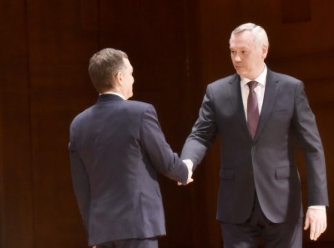 Губернатор поздравил Максима Кудрявцева со вступлением в должность мэра Новосибирска